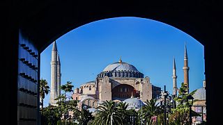 Άποψη της Αγίας Σοφίας στην Κωνσταντινούπολη