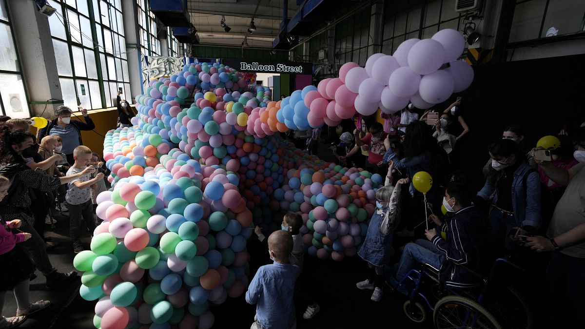 The Balloon Museum in Rome invited sick Ukrainian and Italian children for a special day out