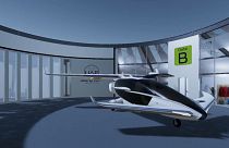 Imagen de realidad virtual de un taxi volador, 25/4/2022, Coventry, Reino Unido