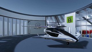 Imagen de realidad virtual de un taxi volador, 25/4/2022, Coventry, Reino Unido