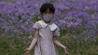 Девочка в парке Пекина. 1 мая 2022 года