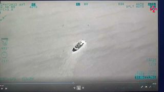 Una de las dos embarcaciones militares rusas derribadas por Ucrania