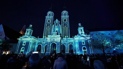 Local as well as international artists have transformed the water sites of Brixen into a unique light art trail