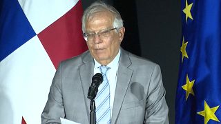El jefe de la diplomacia europea, Josep Borrell, durante su rueda de prensa en Panamá