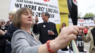 The protesters organised a flash mob during HSBC's AGM in London