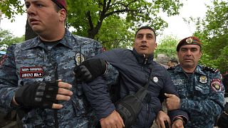 Dozens arrested as Armenia opposition protests up pressure on PM