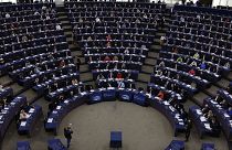Archives : le Parlement européen à Strasbourg, le 5 avril 2022