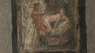 Fresque de Pompei, scène érotique