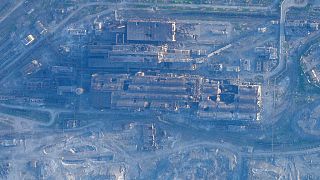 Műholdas felvétel az Azovsztal erőmű épületéről május 4-én 
