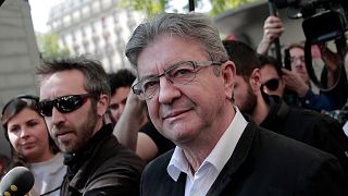 French far-left party leader and former candidate for the presidential election Jean-Luc Melenchon during a May Day demonstration in Paris.