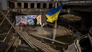 Η κατεστραμμένη γέφυρα του Ιρπίν στα περίχωρα του Κιέβου
