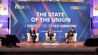 Diskusionsrunde bei der Koferenz "State of the Union" in Florenz