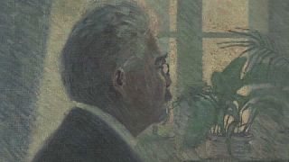 لوحة "ليوبولد تشيجيك يعزف على البيانو"، التي رسمها الفنان النمساوي إيغون شييل في العام 1907.