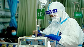 Im Minhang-Krankenhaus, das der Fudan-Universität in Shanghai angegliedert ist, 20. April 2022.