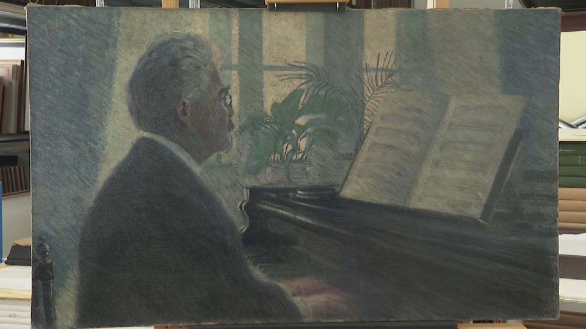 Quadro "Leopold Czihaczek ao Piano", de Egon Schiele