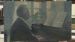 Quadro "Leopold Czihaczek ao Piano", de Egon Schiele