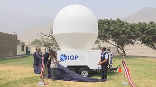 El radar SOPHy es expuesto en Lima antes de ser trasladado a Huancayo e instalado en el valle del Mantaro.
