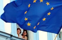 Le drapeau bleu à douze étoiles est l'un des symboles de l'UE