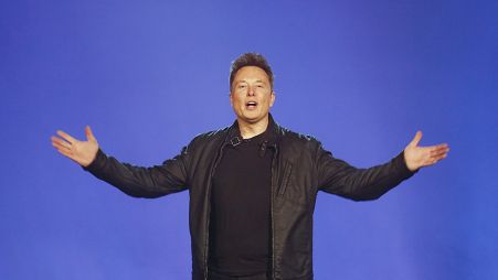 FILE - Tesla CEO Elon Musk introduces the Cybertruck at Tesla's design studio, 2019 