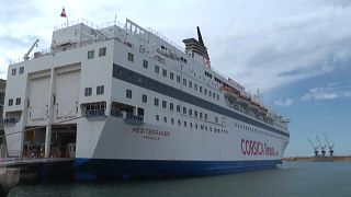 Le ferry "Méditerranée", amarré à Marseille, héberge 800 réfugiés ukrainiens