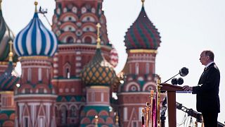 Rusya Devlet Başkanı Putin, Kızıl Meydan'da halka hitap ediyor