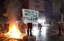 Protesta en apoyo a la reportera Francisca Sandoval
