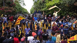 Manifestazioni di protesta a Colombo, capitale dello Sri Lanka. (6.5.2022)