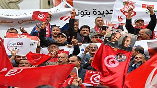 Tunisians demonstrate in support of President Kais Saied