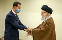 İran lideri Ali Hamaney ve Suriye Devlet Başkanı Beşar Esad