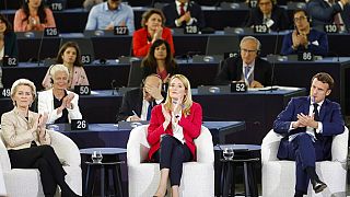 Представители руководства ЕС и стран-членов сообщества на Конференции о будущем Европы, 9 мая 2022 г.