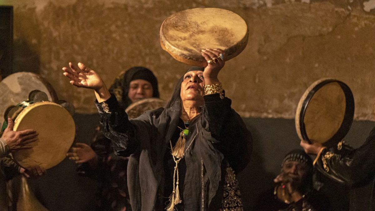 Zar musicians and healers perform their ritual 
