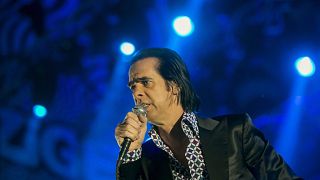 Australian singer Nick Cave of the rock band Nick Cave and the Bad Seeds performs during their concert at the Sziget (Island) Festival.