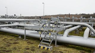 A partial view of the pumping station of the oil pipeline Friendship I at Tupa, Slovakia, near the Hungarian border, Febr. 9, 2015. 