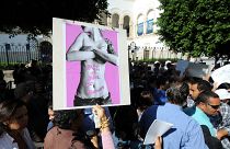من احتجاج في العاصمة تونس بعد جريمة اغتصاب (أرشيف) 