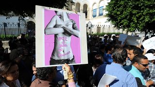 من احتجاج في العاصمة تونس بعد جريمة اغتصاب (أرشيف)
