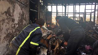 اندلع حريق خلال الليل أدى إلى مقتل سبعة أشقاء من عائلة عرنوس في الحي القديم بالعاصمة السورية دمشق، 23 يناير / كانون الثاني 2019