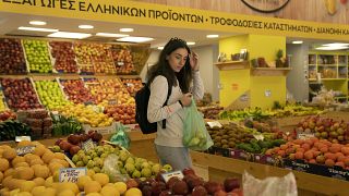 Супермаркет в Афинах 16 февраля 2022