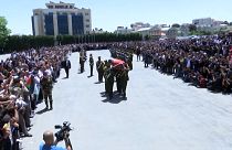 Funérailles de la journaliste palestinienne Shireen Abu Akleh, Ramallah, le 12 mai 2022