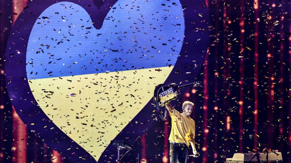 Manifestação de apoio à Ucrânia no Festival da Eurovisão da Canção