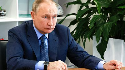 Vlagyimir Putyin orosz elnök Szocsiban, egy alapítványi rendezvényen 2022. május 11-én