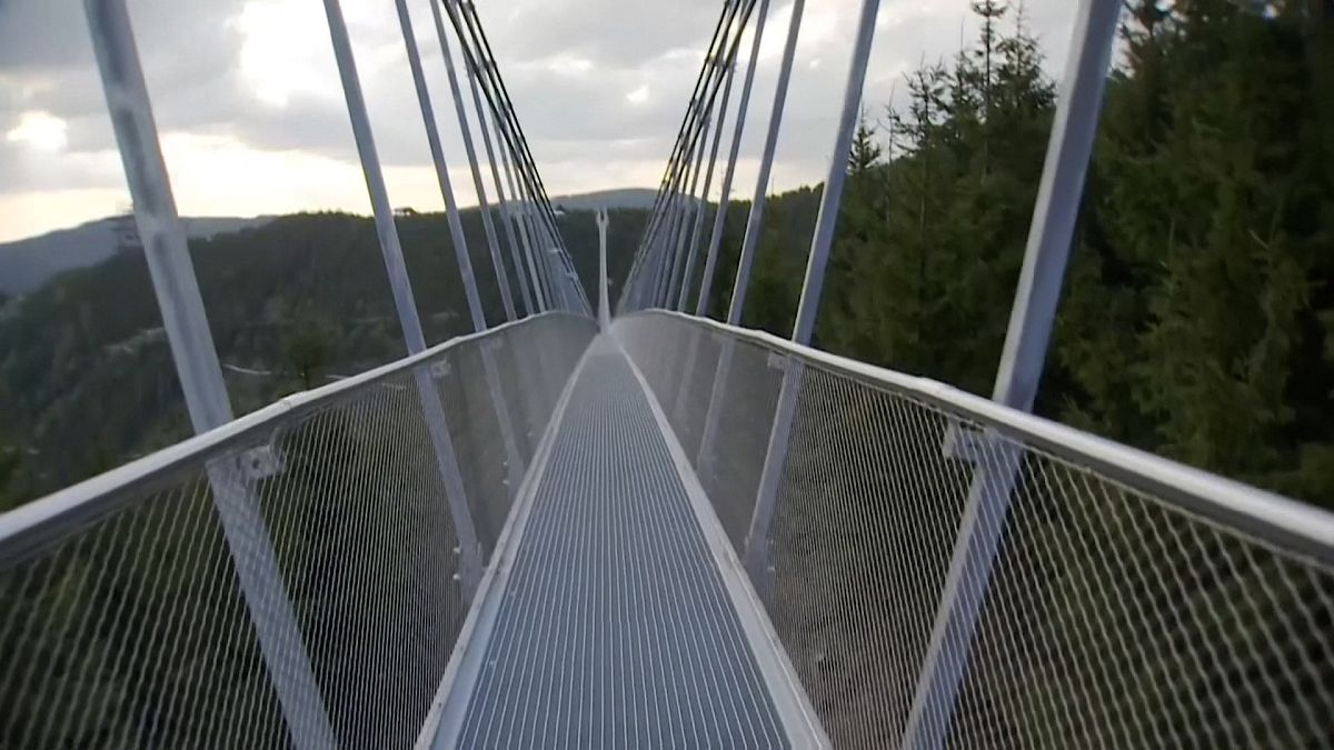 World's longest suspension bridge opens in Czech Rep | Euronews