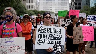 Manifestación a favor del derecho al aborto seguro