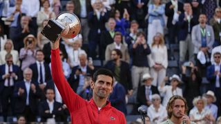 La gioia di Djokovic. (Roma, 15.5.2022)