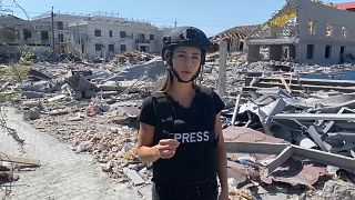 Anelise Borges az Euronews riportere Odesszában 