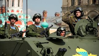 Des soldats de l'armée russe à Moscou, 7 mai 2022.