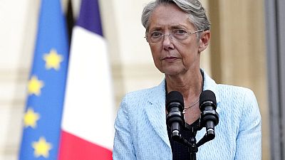 Elisabeth Borne lors de la cérémonie de passation de pouvoirs, à Paris, le 16 mai 2022
