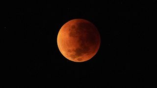 "Blood moon": Total lunar eclipse seen from the skies