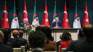 Cumhurbaşkanı Erdoğan, Türkiye'ye resmi ziyarette bulunan Cezayir Cumhurbaşkanı Abdulmecid Tebbun ile görüştü.