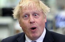 Britain's Prime Minister Boris Johnson at Thales weapons manufacturer in Belfast, Monday May 16, 2022, during a visit to Northern Ireland