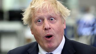 Britain's Prime Minister Boris Johnson at Thales weapons manufacturer in Belfast, Monday May 16, 2022, during a visit to Northern Ireland